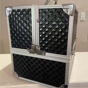 Caboodles Black Makeup Train Case Accordion Organizer Hard
Case